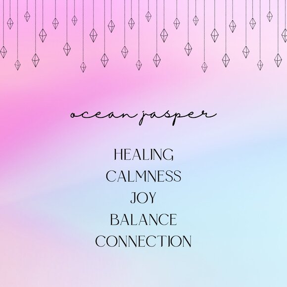 Ocean Jasper Heart Carving C - Picture 4 of 4